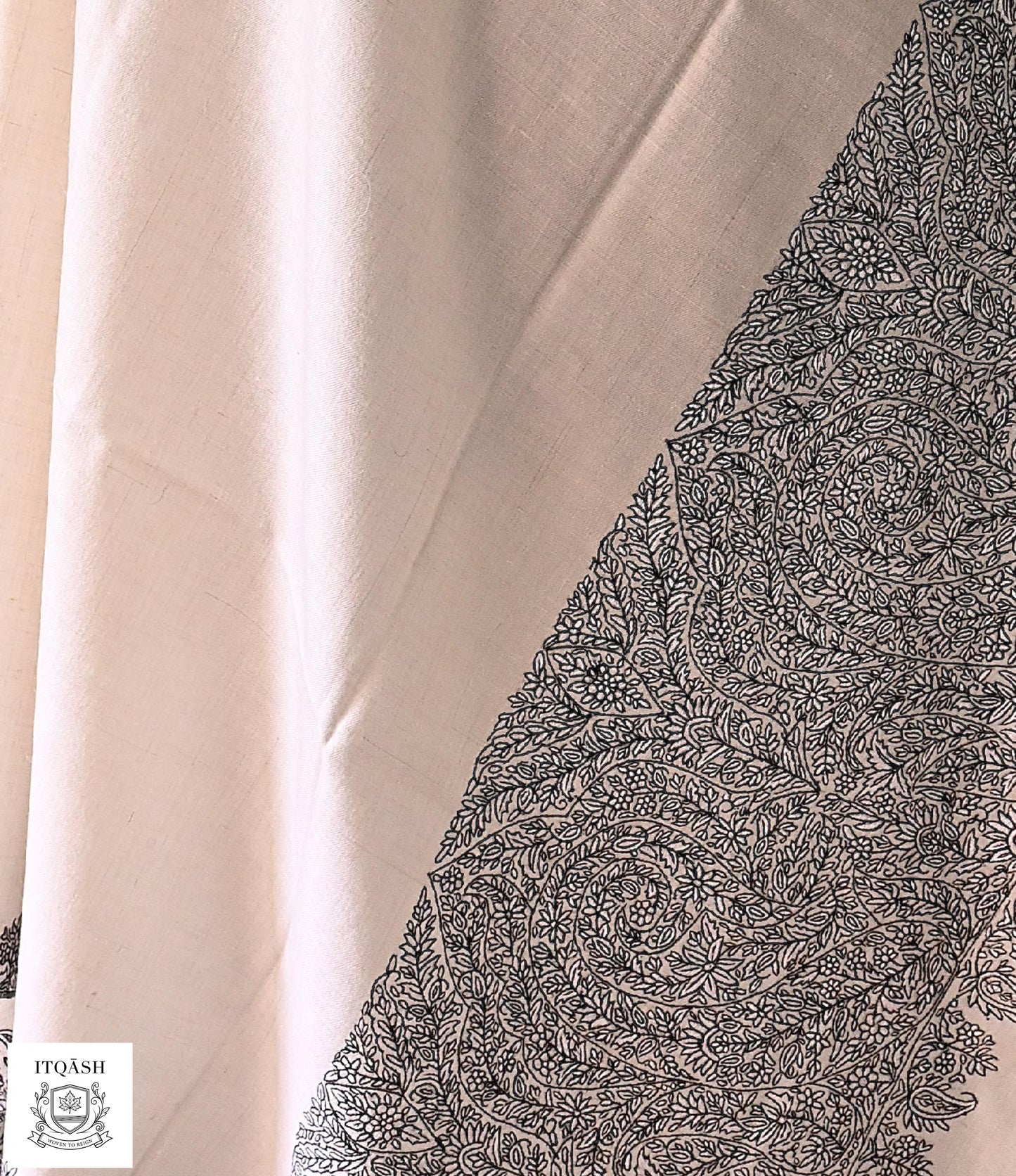 Sozni Pashmina Shawl — detail | Pure Kashmiri Pashmina | ITQĀSH