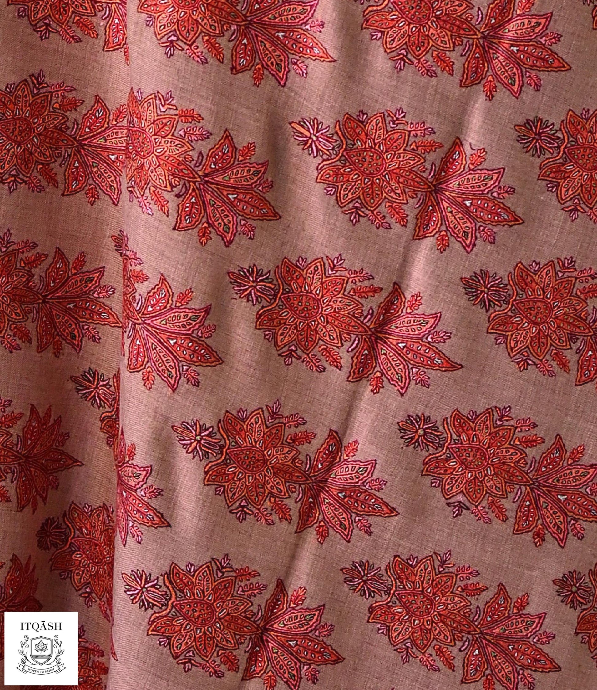 Sozni Jama Shawl — detail | Pure Kashmiri Pashmina | ITQĀSH