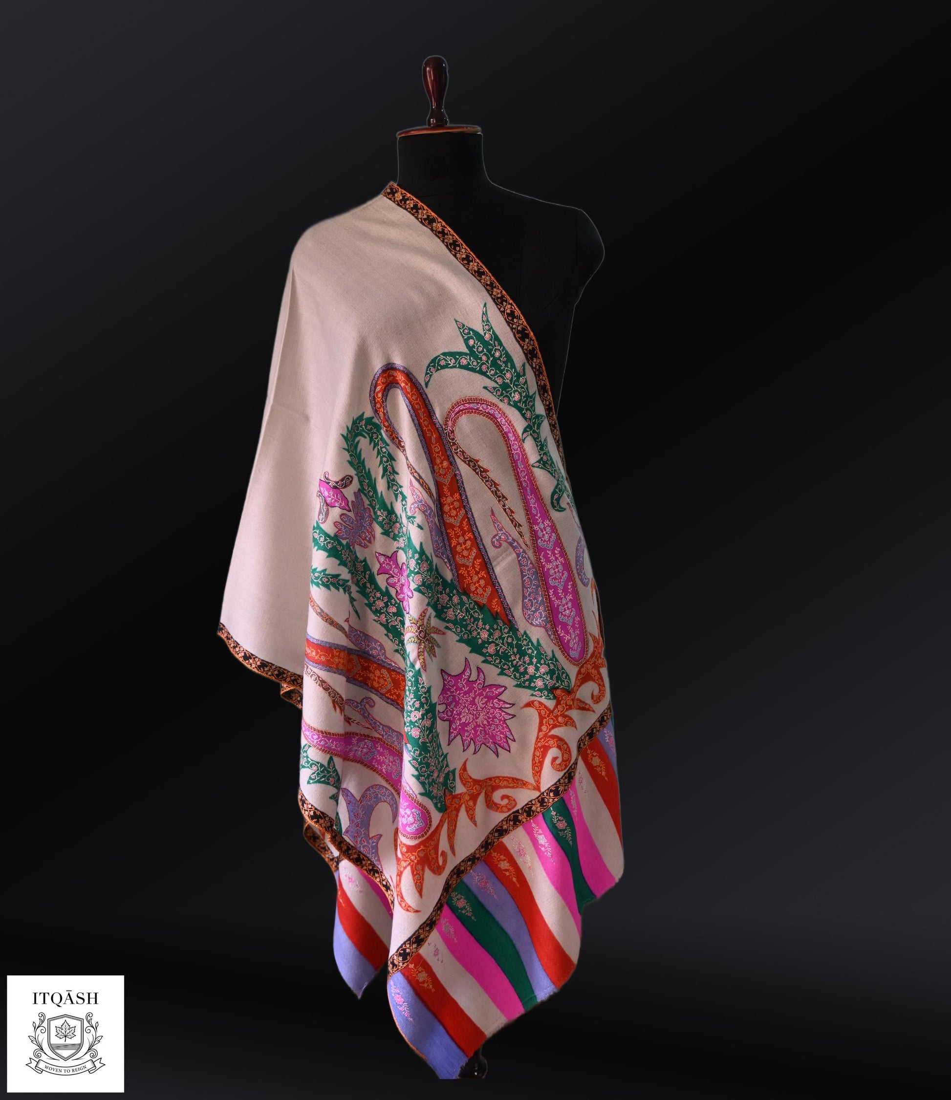 Sozni Pashmina Stole | Pure Kashmiri Pashmina | ITQĀSH