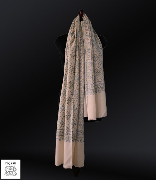 Sozni Jaali Shawl · Light Taupe | Pure Kashmiri Pashmina | ITQĀSH