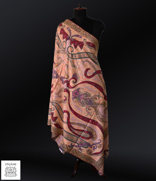 Kalamkari Sozni Jama Shawl · Multi-Colour | Pure Kashmiri Pashmina | ITQĀSH