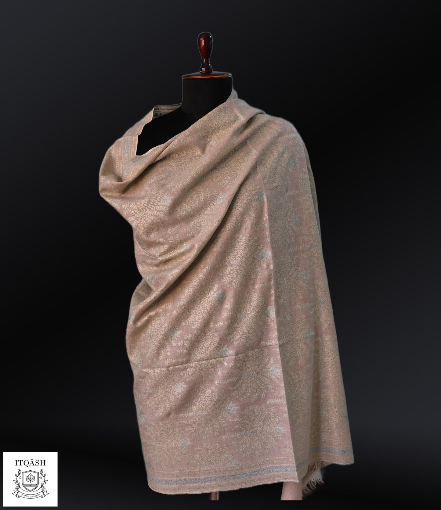 Sozni Jama Shawl · Muted Rosewood | Pure Kashmiri Pashmina | ITQĀSH