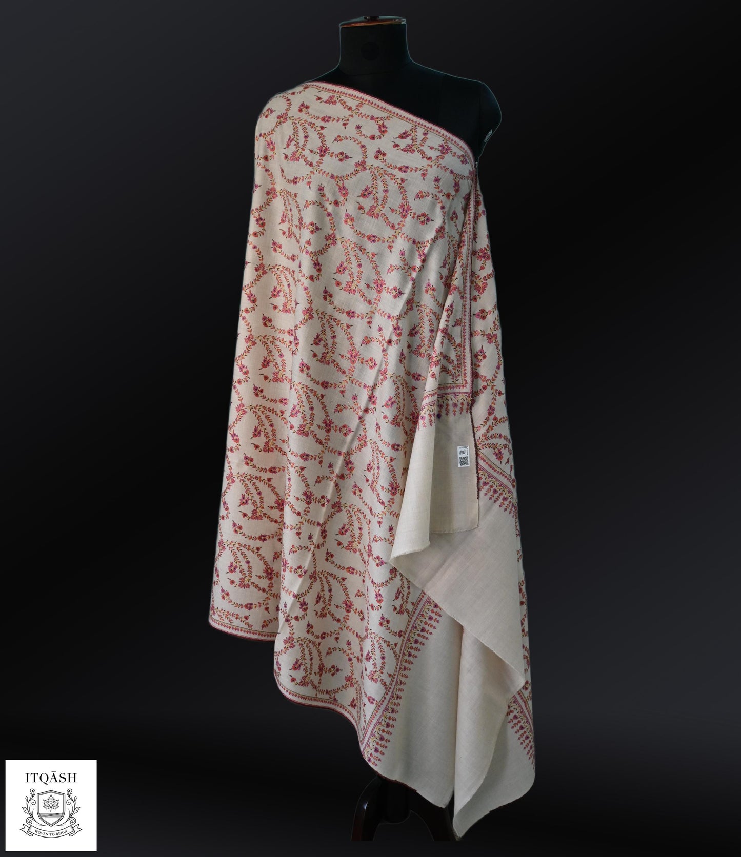GI-Certified Sozni Jaali Shawl | Pure Kashmiri Pashmina | ITQĀSH