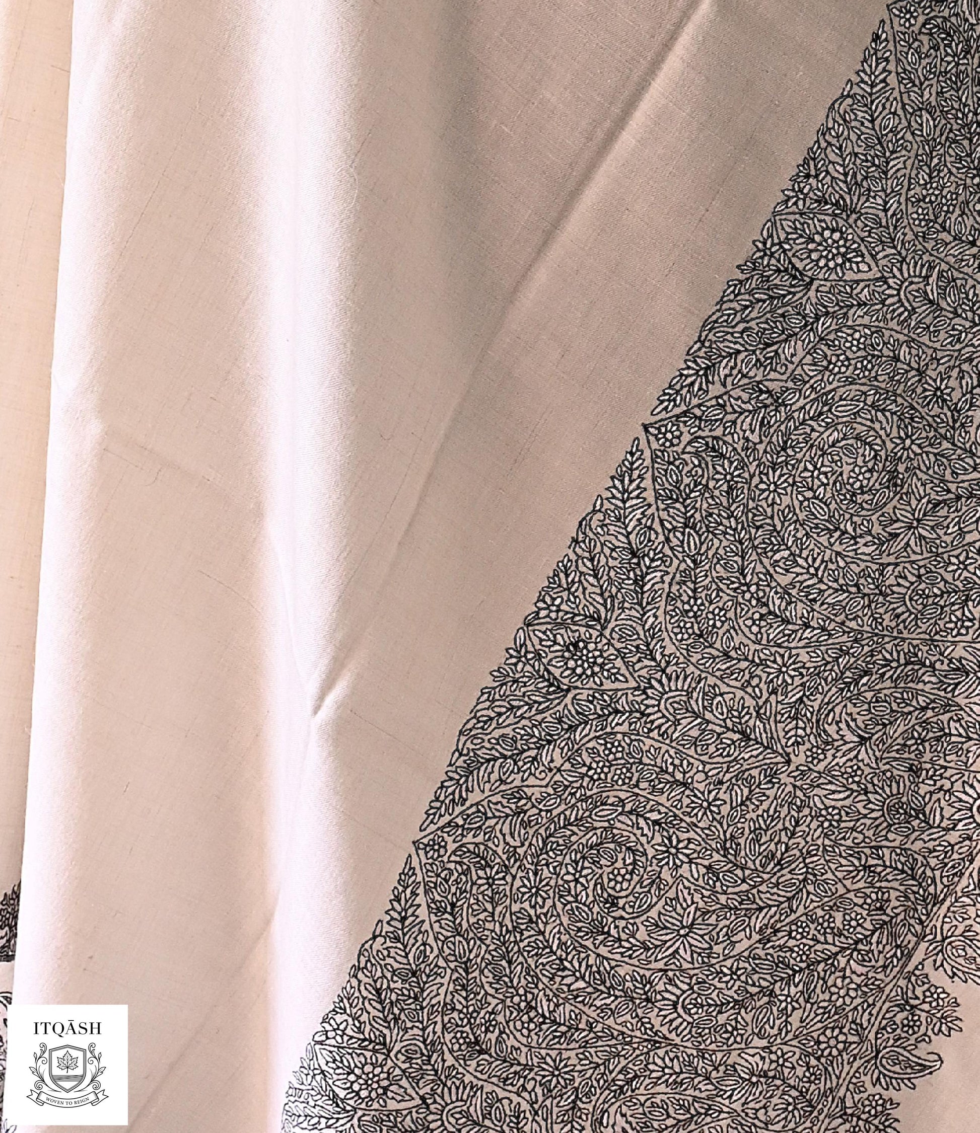 Sozni Pashmina Shawl — detail | Pure Kashmiri Pashmina | ITQĀSH