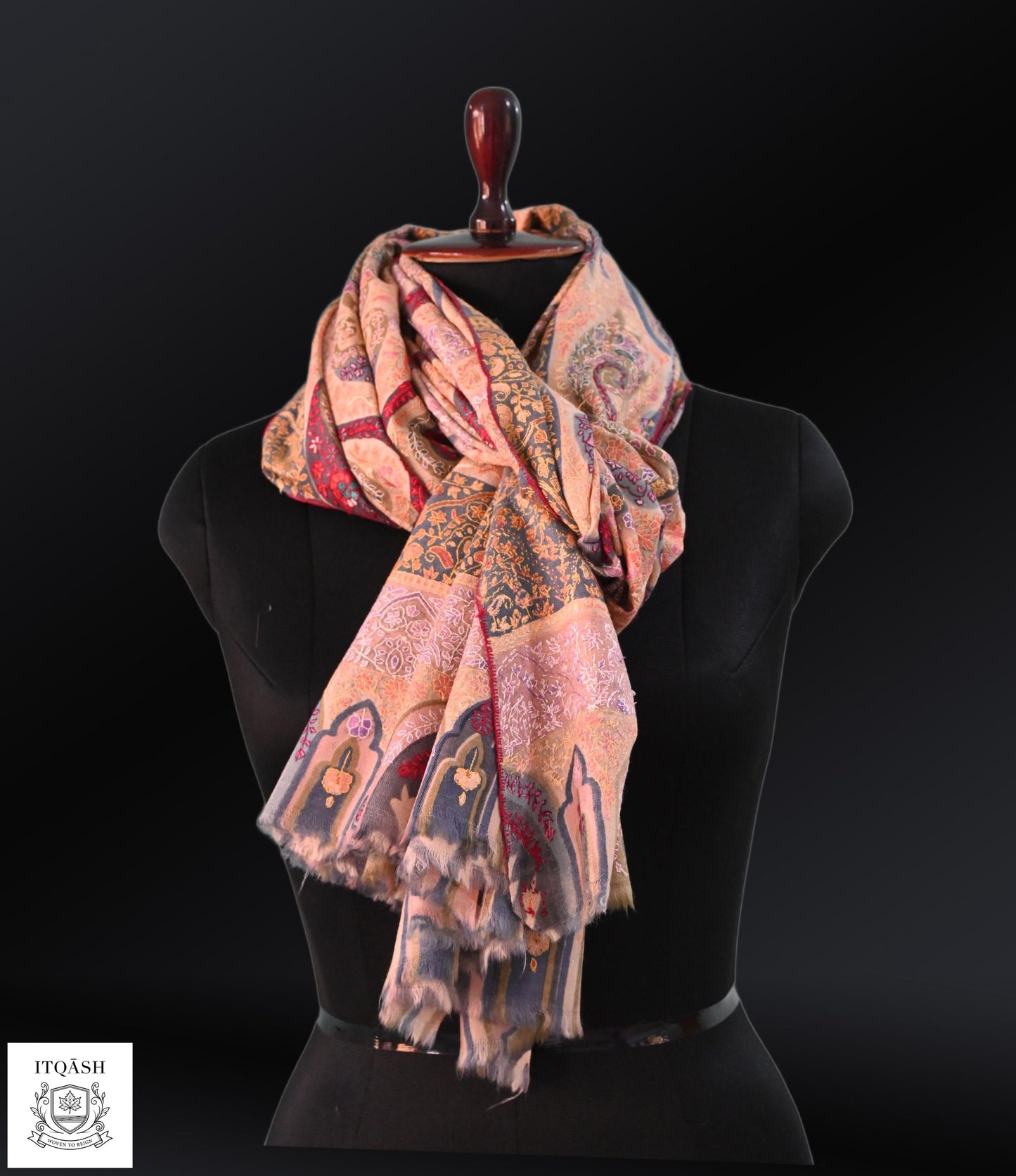 Kalamkari Shawl · Multi-Colour | Pure Kashmiri Pashmina | ITQĀSH