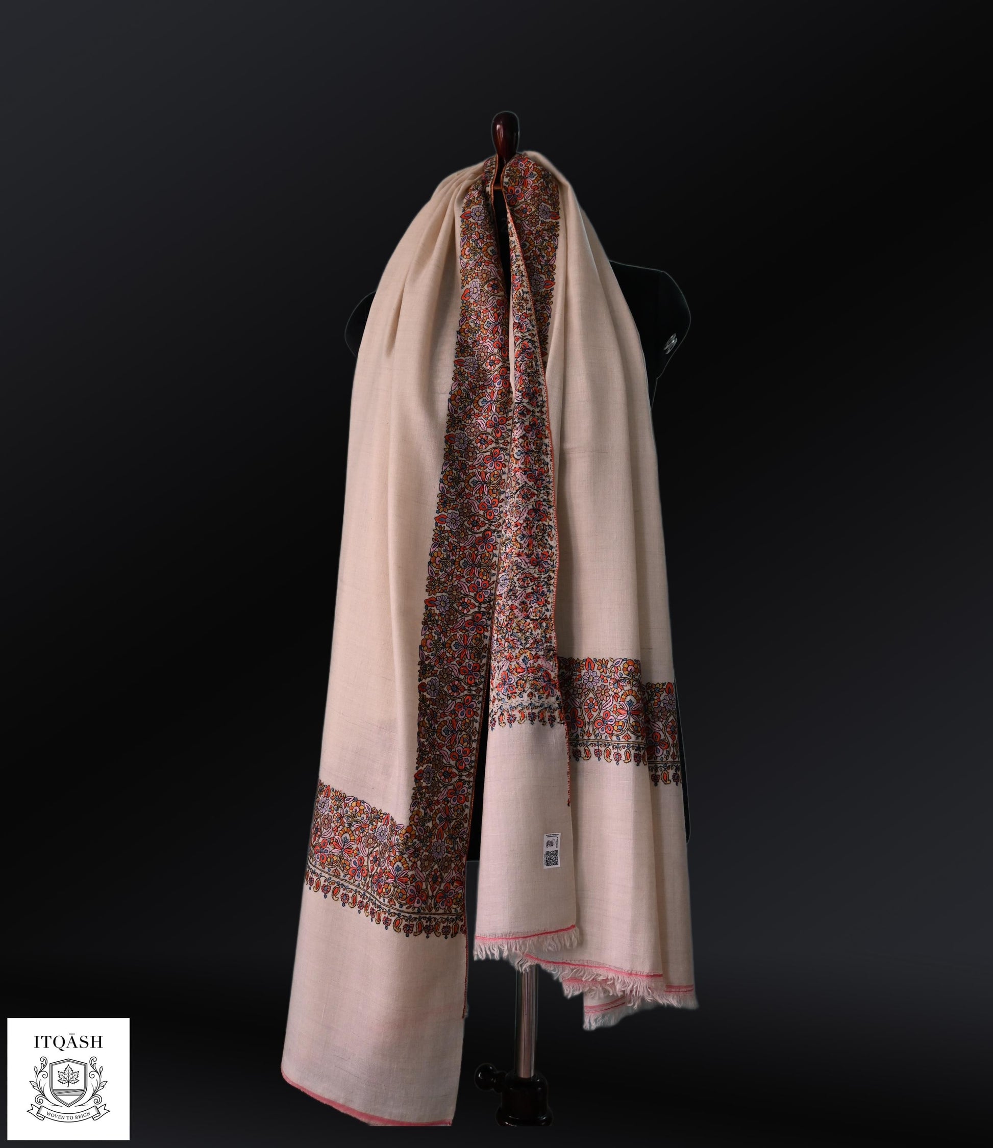 GI-Certified Sozni Dordaar Shawl | Pure Kashmiri Pashmina | ITQĀSH