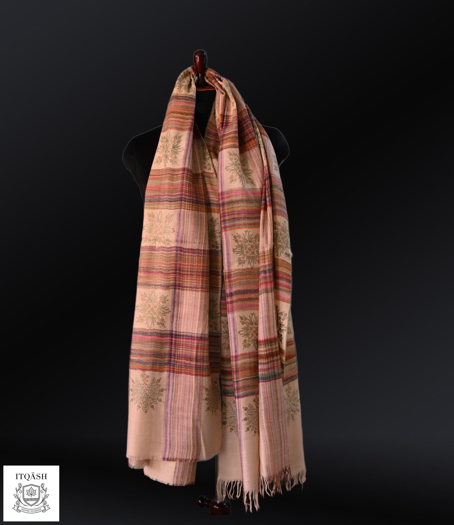 Sozni Bootidaar Shawl — detail | Pure Kashmiri Pashmina | ITQĀSH