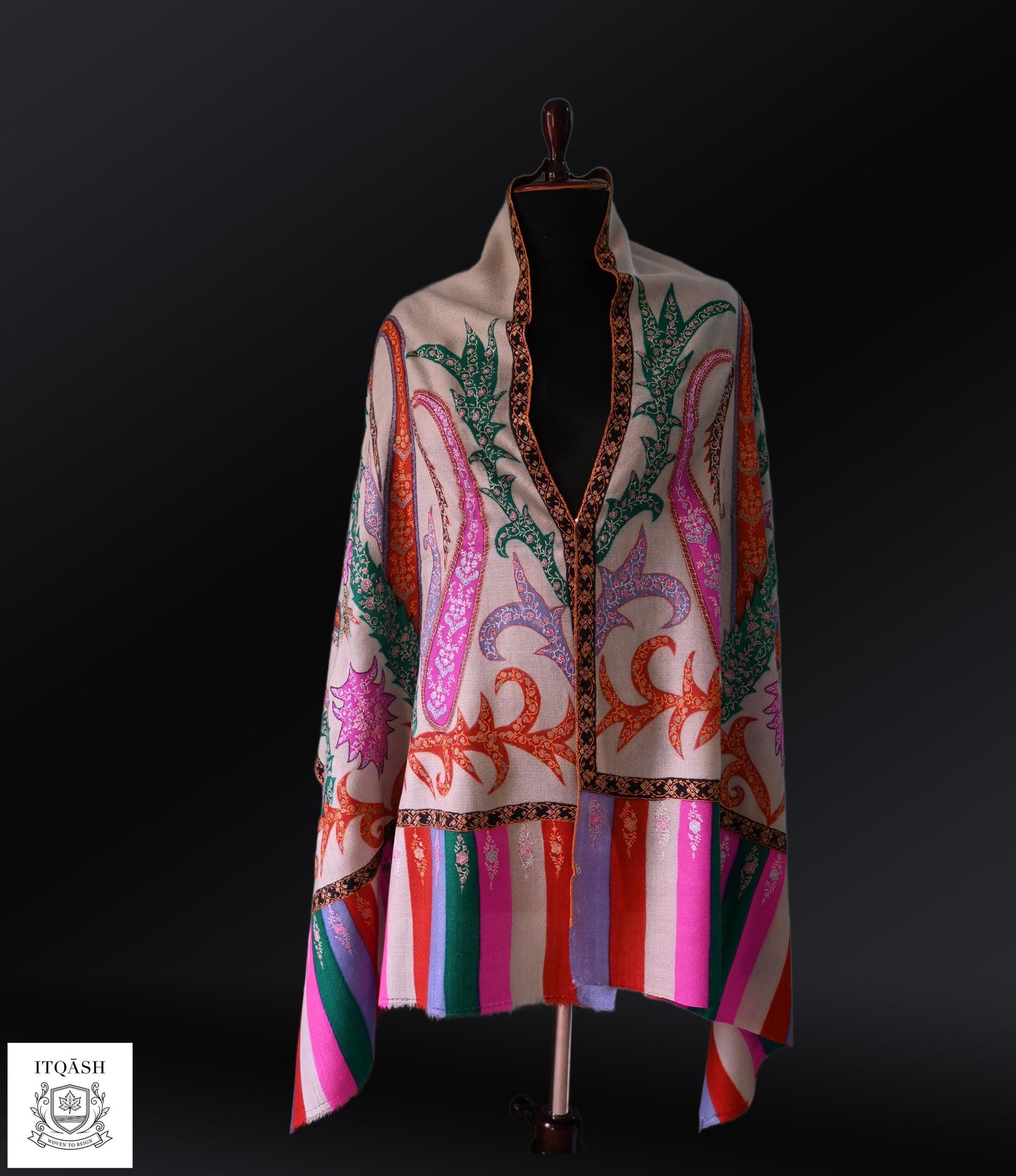 Sozni Pashmina Stole — detail | Pure Kashmiri Pashmina | ITQĀSH