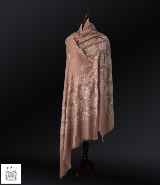 Sozni Palladaar Shawl · Cocoa Brown | Pure Kashmiri Pashmina | ITQĀSH