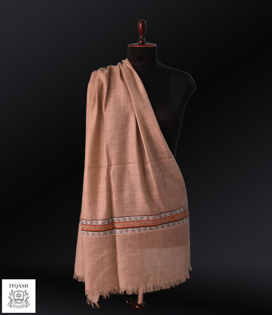Sozni Palla Stole · Beige | Pure Kashmiri Pashmina | ITQĀSH